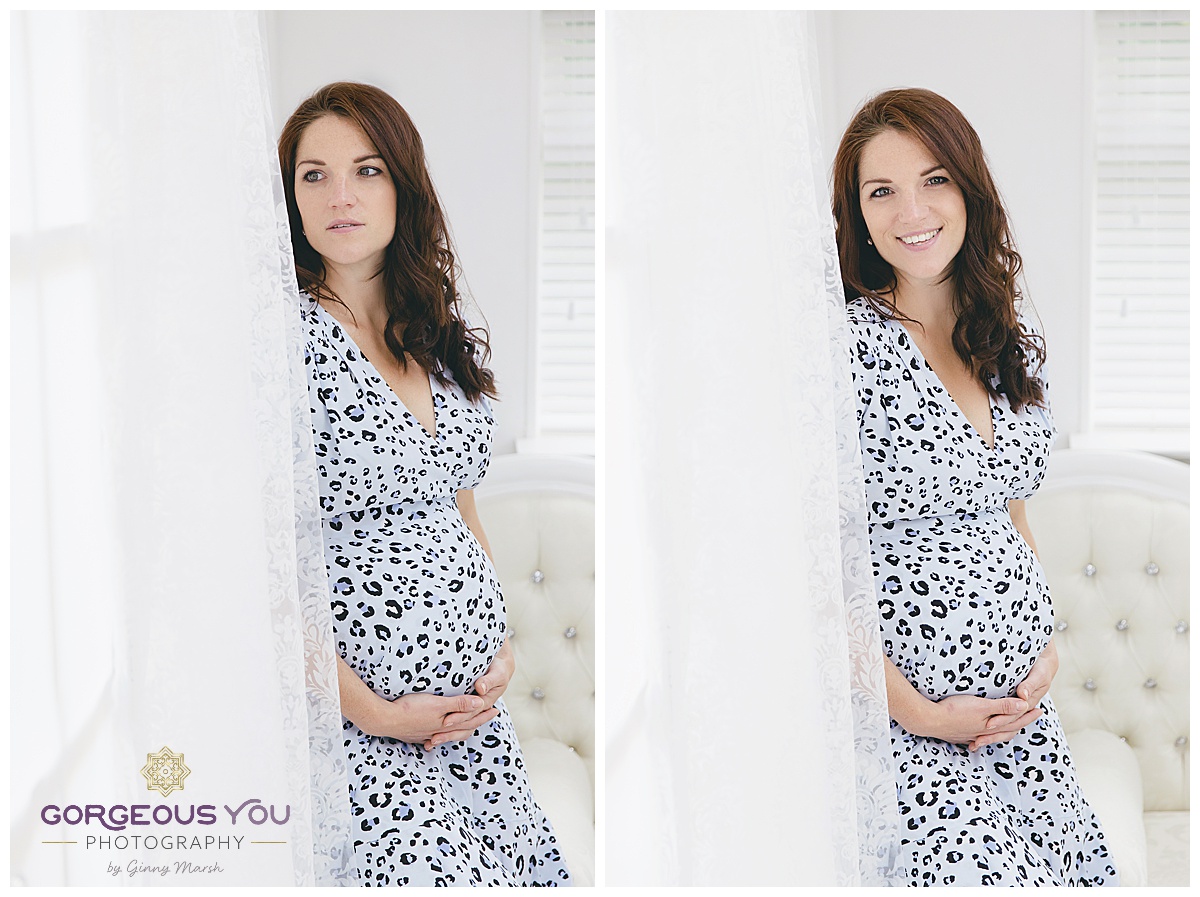 Natural relaxed portraits - pregnancy boudoir shoot | Gorgeous You Photography